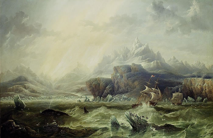 'Erebus' and 'Terror' in the Antarctic, John Wilson Carmichael, 1847
