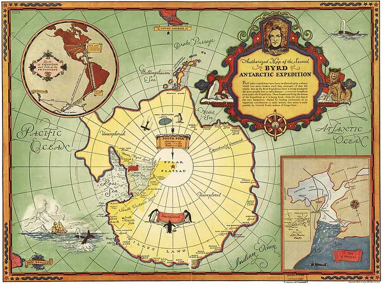 карта Магелана Антарктиды